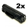 36A Toner Doppelpack kompatibel zu HP CB436A 2x2000 Seiten